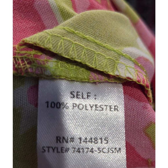 The Curve Plus 2X Lime Green Pink Floral Halter Jumpsuit - Picture 4 of 4